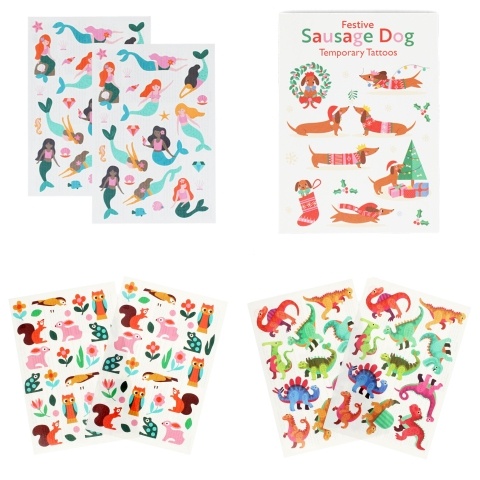 Mermaid, festive sausage dog, woodland creatures & dinos