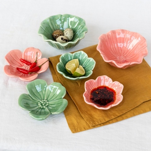 Flower ceramic bowls
