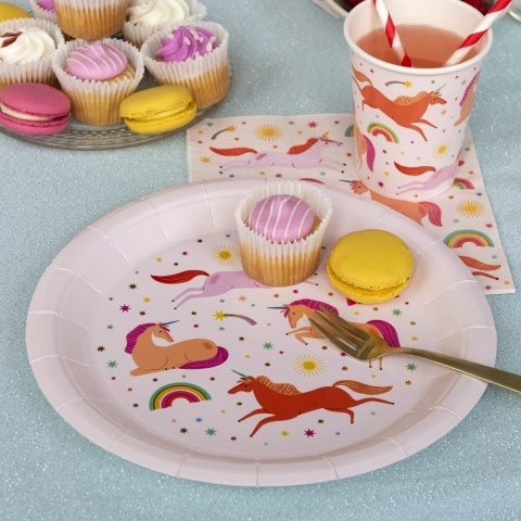 Unicorn plates and cups