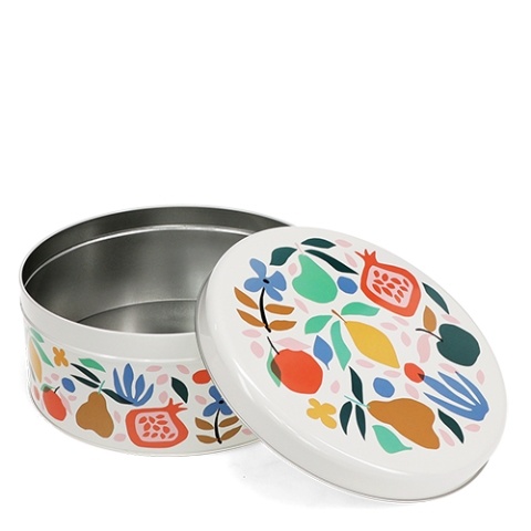 Fruit cake storage tin