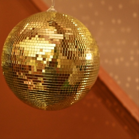 Yellow disco ball