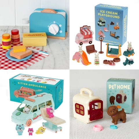 Imaginary playsets collage