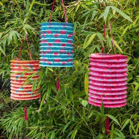 Colourful paper lanterns