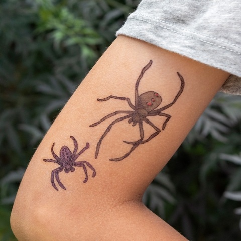 Spiders temporary tattoos