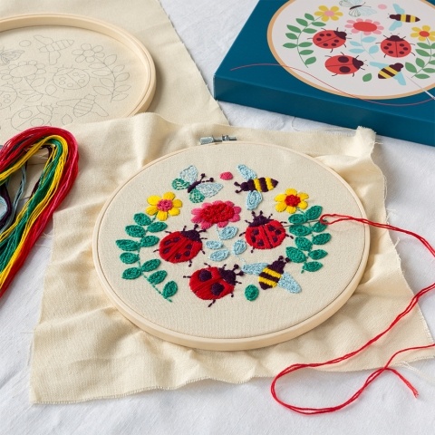 Ladybird embroidery kit