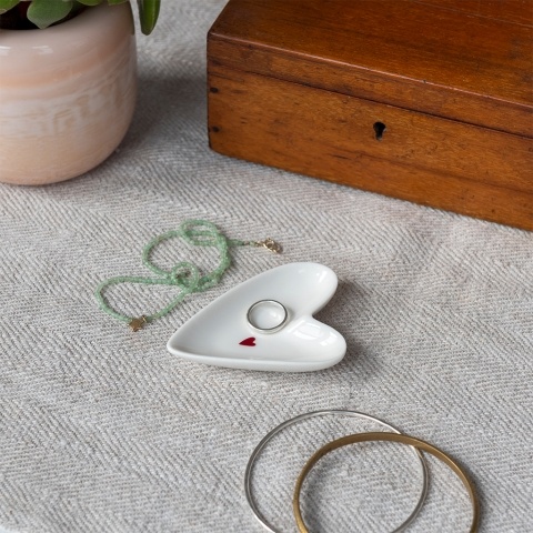 Mini heart trinket dish