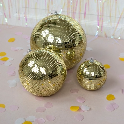 Gold disco balls