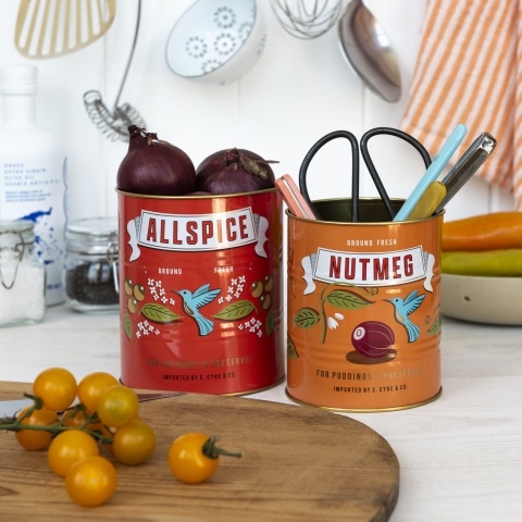 Allspice and nutmeg tins