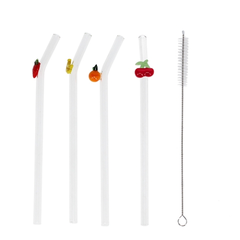 Fruit glass straws