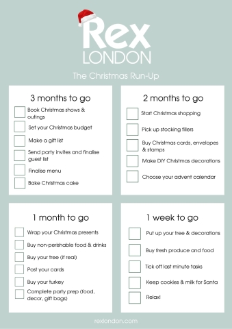 3 month christmas checklist