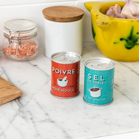 Sel poiver salt and pepper tins