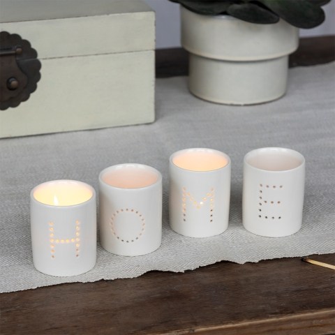 HOME ceramic tealight holder