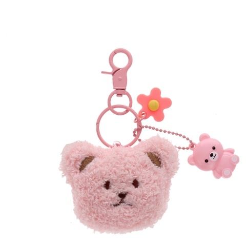 Bear bag charm with lip gloss