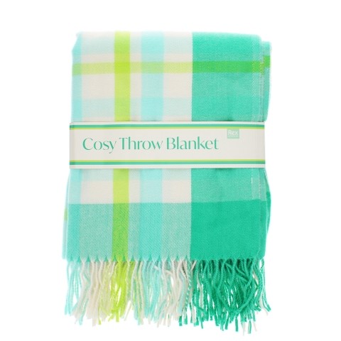 Green check throw