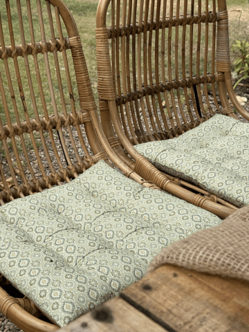 Cushion pads on chairs