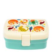 animals printed lunch box with tray