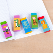 Colourful Creatures Erasers (set Of 5)