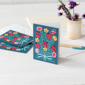 Lady birds pack of 10 cards with envelopes
