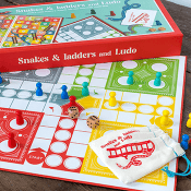 snake and ladders plus ludo reversible game