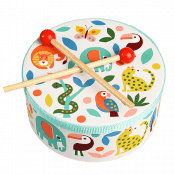 Wild wonders drum with drumsticks