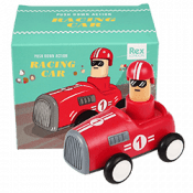 Push Down Action Racing Car Red
