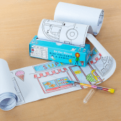 On our street colouring and game