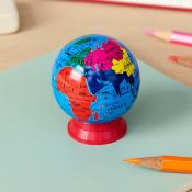 Pencil sharpener -  Designed in the shape of a globe.