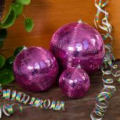 Hanging disco balls - Pink