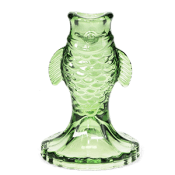 Green fish shaped candle holder