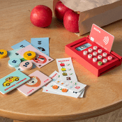  Wooden shopping money playset