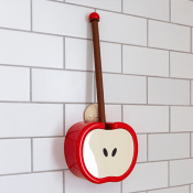Toilet brush with wall holder - Red apple