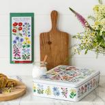 wild flowers biscuits tin , Wild flowers shopping lists.