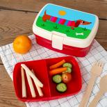 Sausage dog lunch box with tray