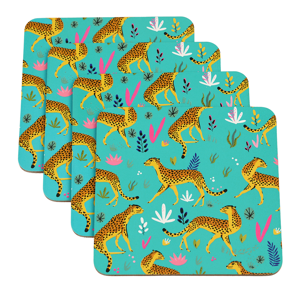 Cheetah Coasters (set Of 4) ﻿Rex London