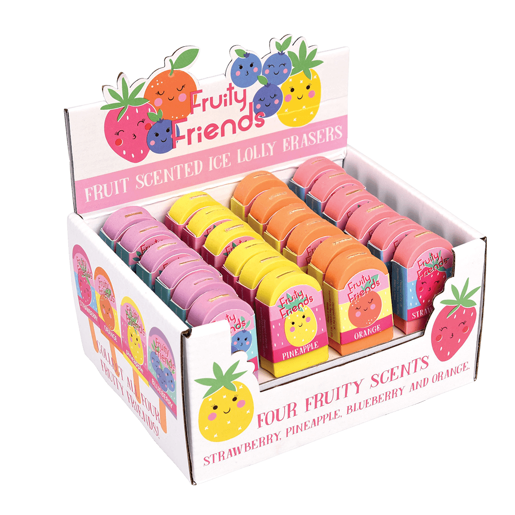 8 Fruit Scented Erasers Rubbers Back to School Great Party Bag Filler For Kids 