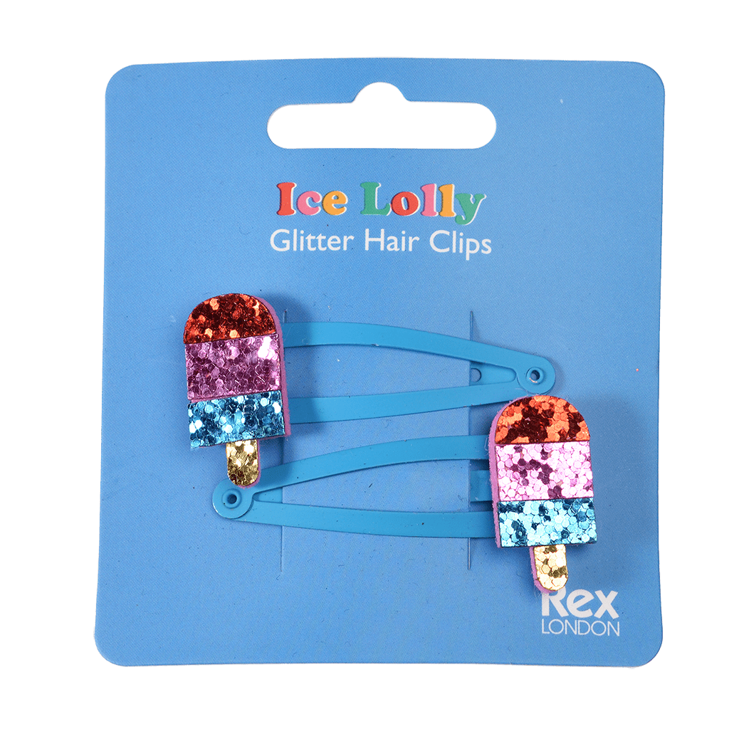 Ice Lolly Glitter Hair Clips (set Of 2) ﻿Rex London