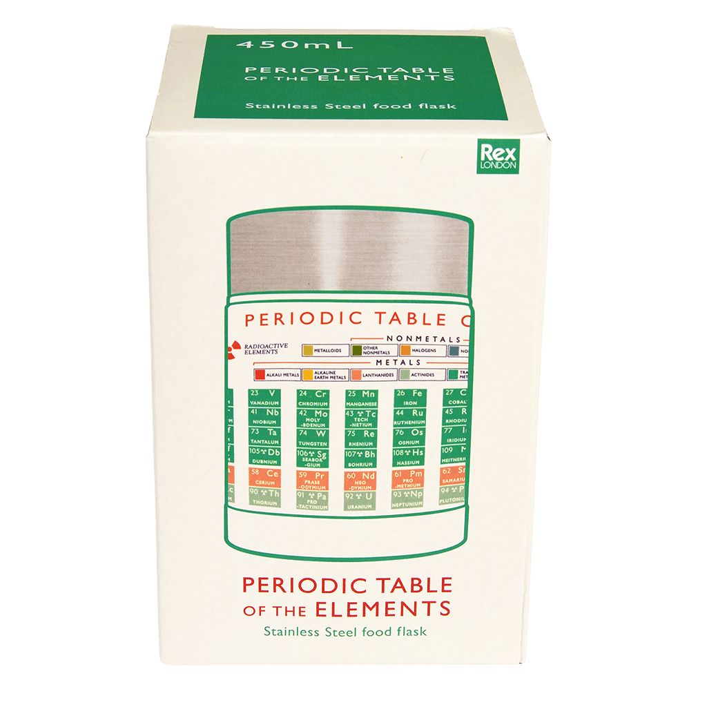 Periodic Table Stainless Steel Food Flask ﻿Rex London