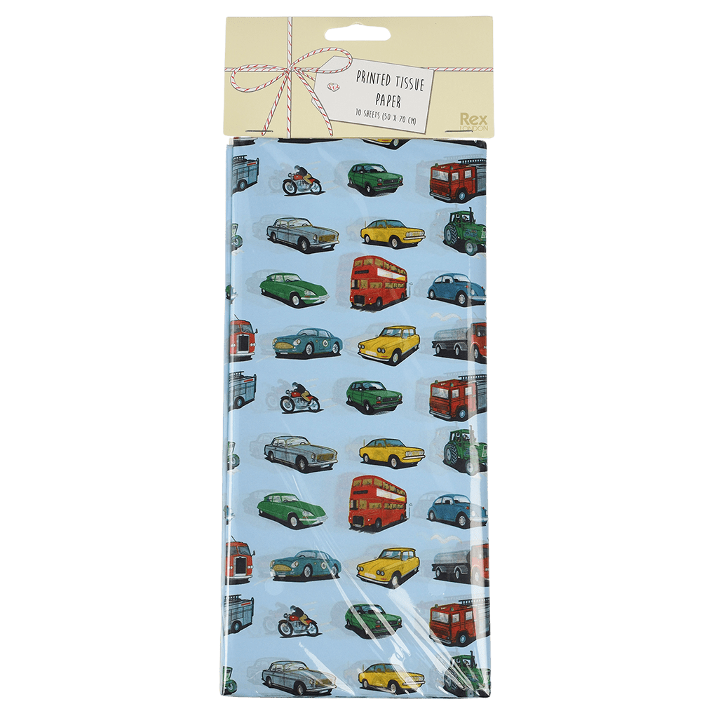 ﻿Road Trip Tissue Paper (10 Sheets) ﻿Rex London