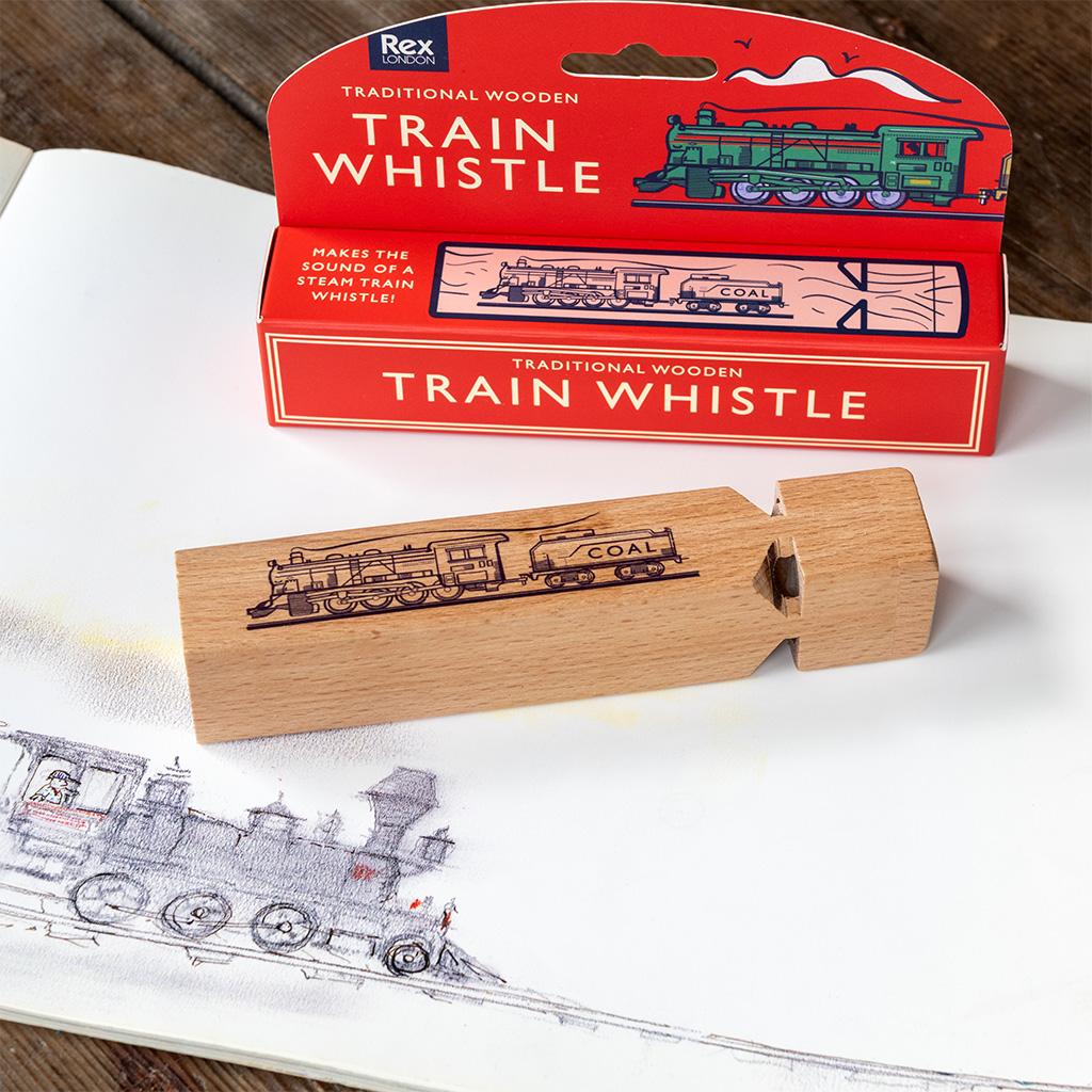 ﻿Traditional Wooden Train Whistle ﻿Rex London