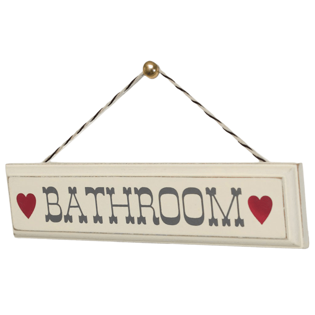 ﻿Rustic Wooden Bathroom Sign | ﻿Rex London