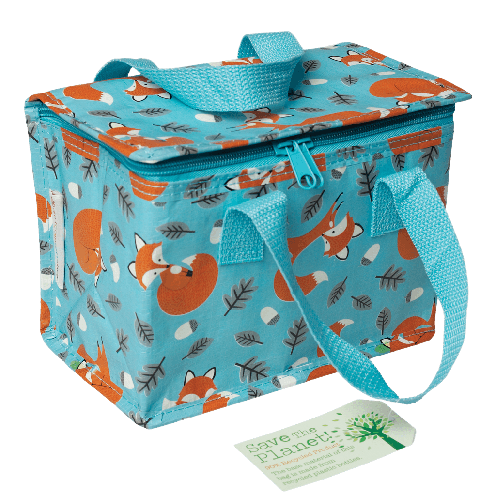dotcomgiftshop PLASTIC LUNCH BOX WITH PUSH ON LID RUSTY THE FOX DESIGN 