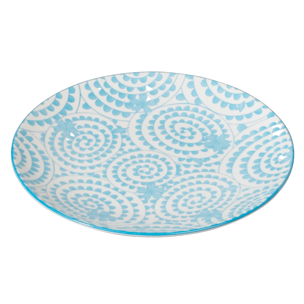 ﻿Japanese Side Plate Blue Swirls ﻿Rex London