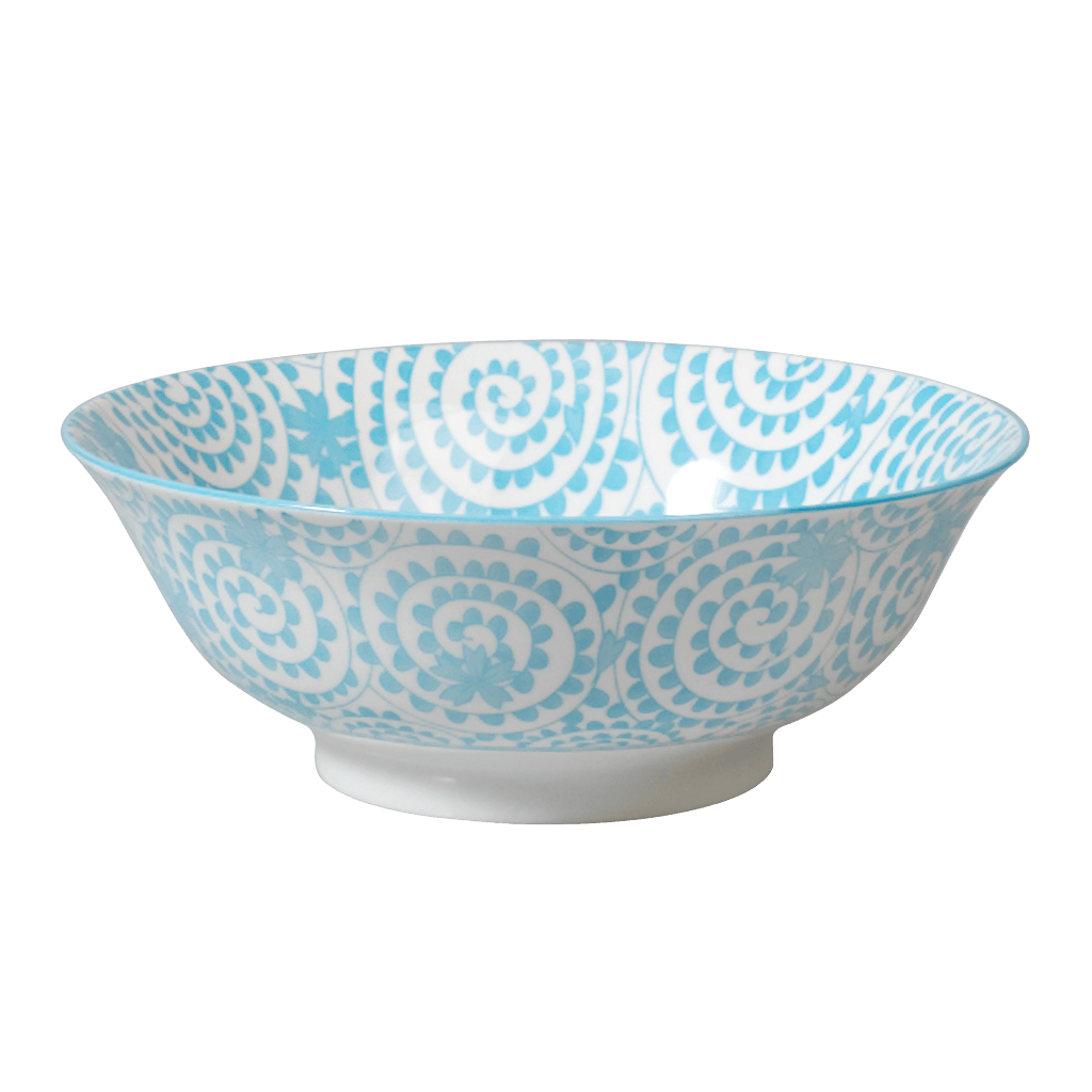 Japanese Salad Bowl Blue Swirls ﻿Rex London