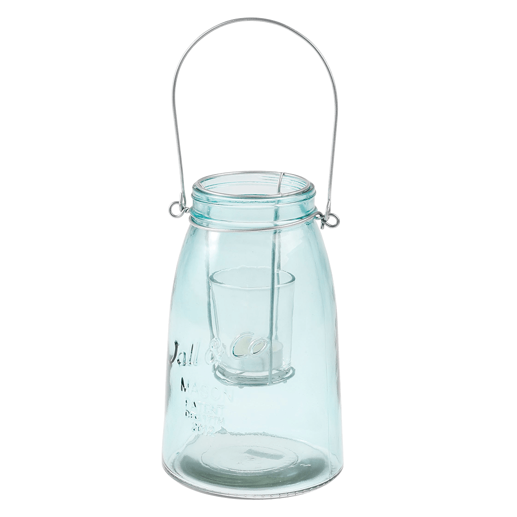 ﻿Blue Mason Jar Tealight Holder ﻿Rex London