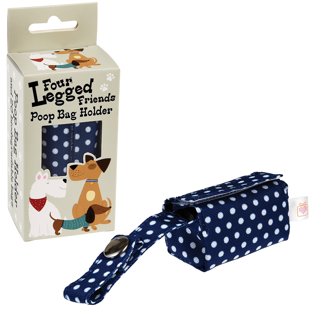 Blue Polka Dot Poop Bag Holder ﻿Rex London