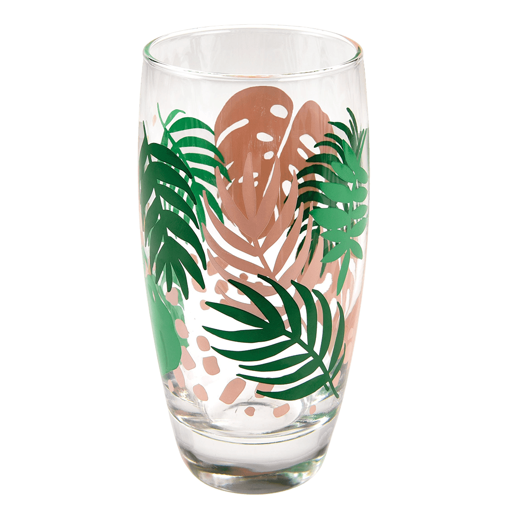 Tropical Palm Drinking Glass ﻿Rex London