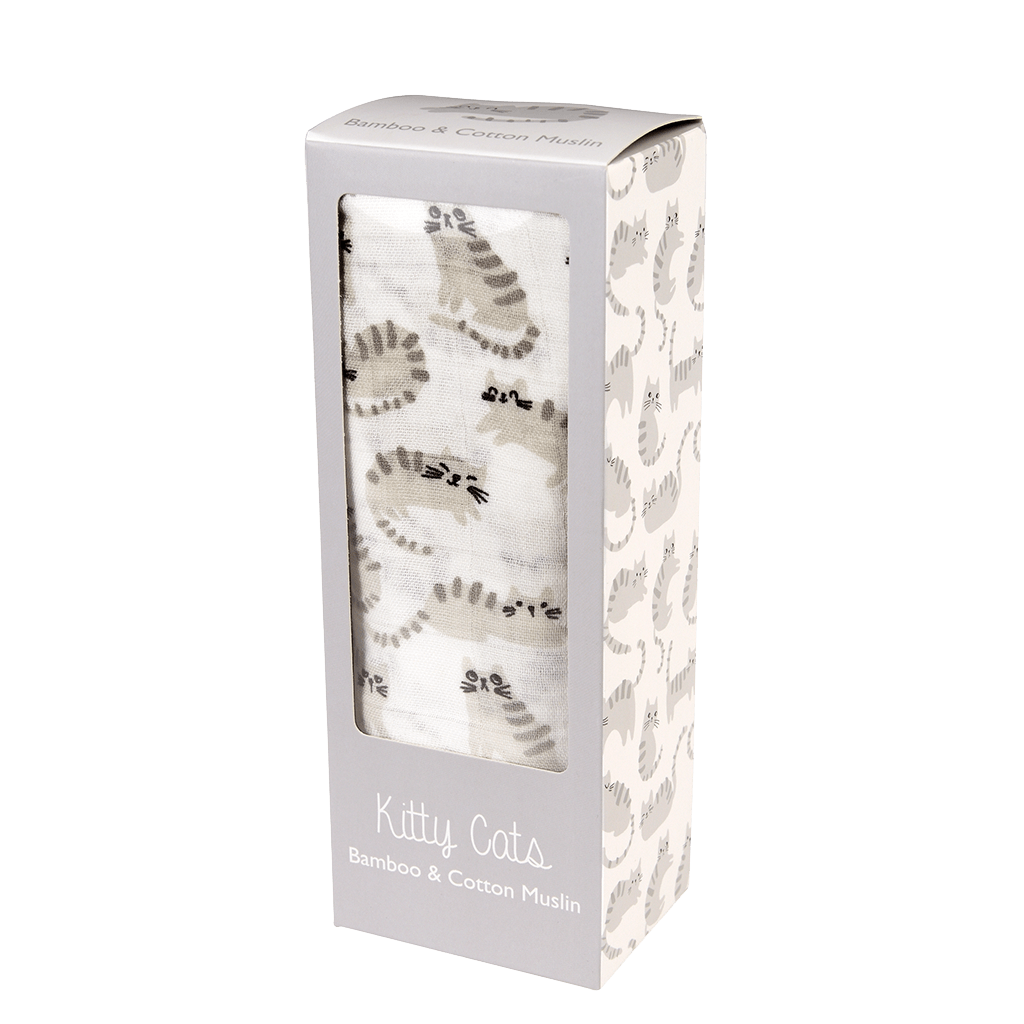 Kitty Cats Swaddling Blanket ﻿Rex London