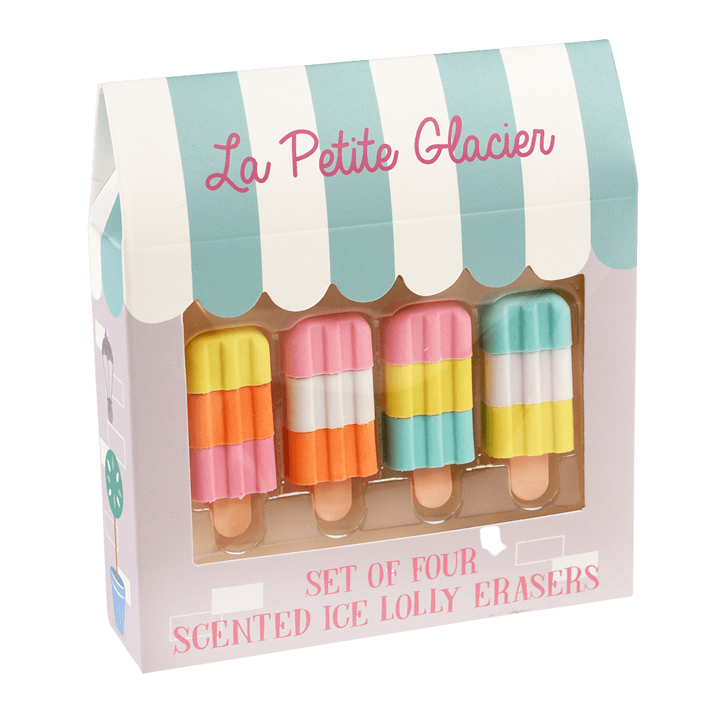 Set Of Four Ice Lolly Erasers ﻿Rex London