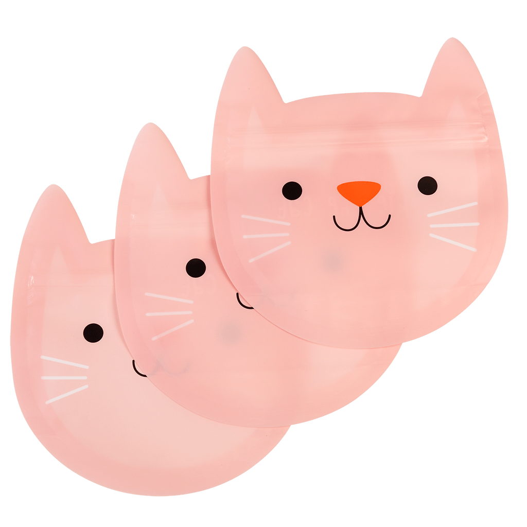 Cookie The Cat Snack Bags (set Of 3) ﻿Rex London