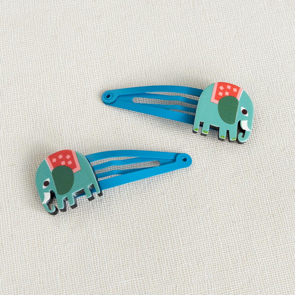 Wild Wonders Elephant Hair Clips (set Of 2) ﻿Rex London